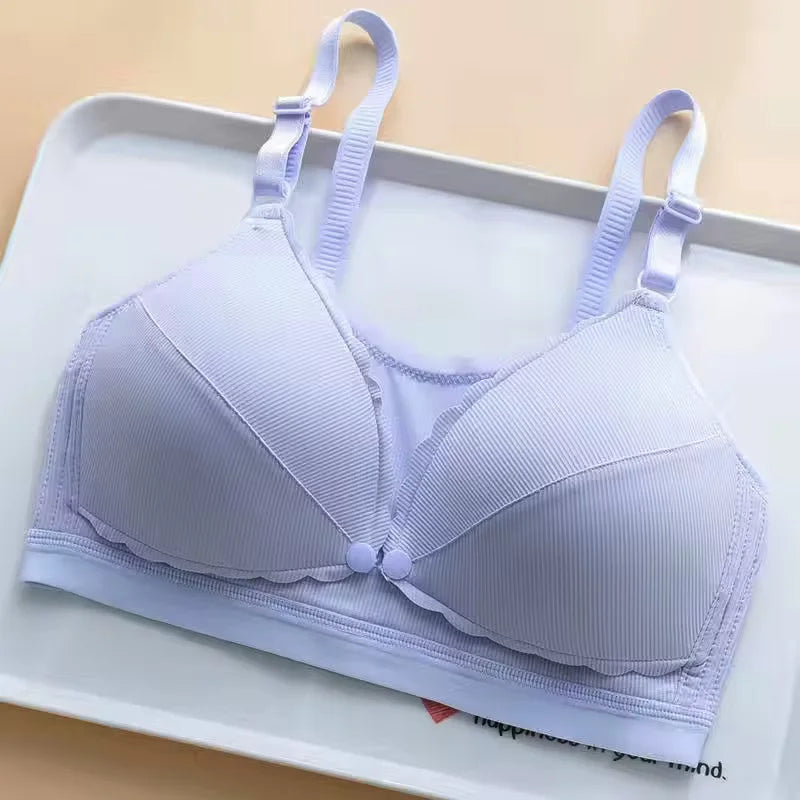Wireless Push Up Support Bra for Women with Adjustable Straps and Breathable Pads
