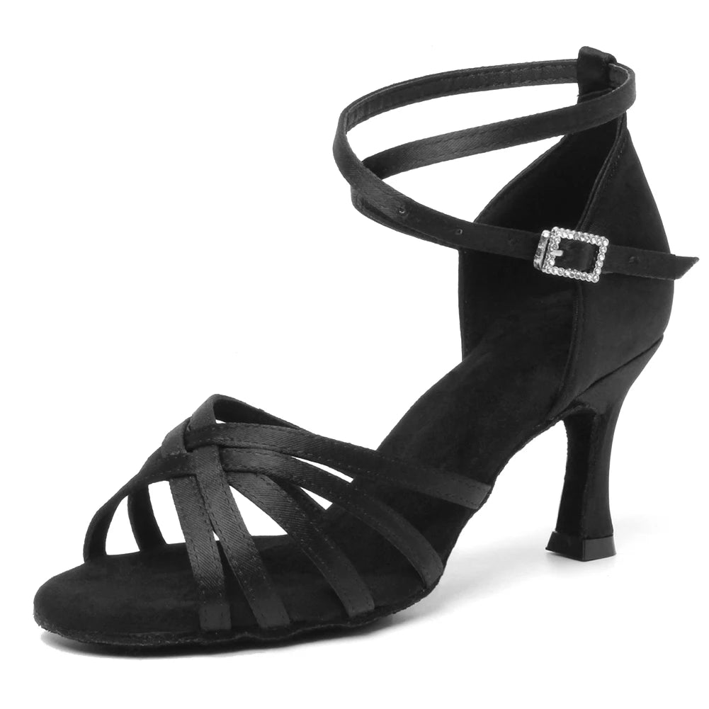 Women Latin Dance Shoes Suede Heels