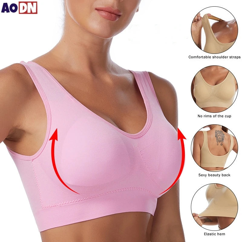 Women Wireless Seamless Yoga Bra Adjustable Fitness Vest