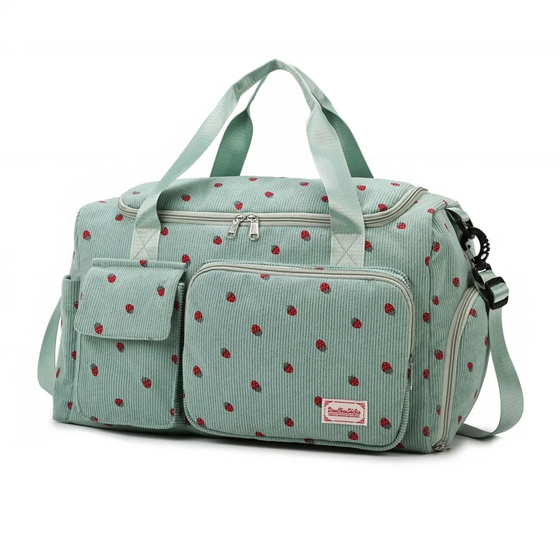 Large Capacity Corduroy Travel Tote Bag for Women
