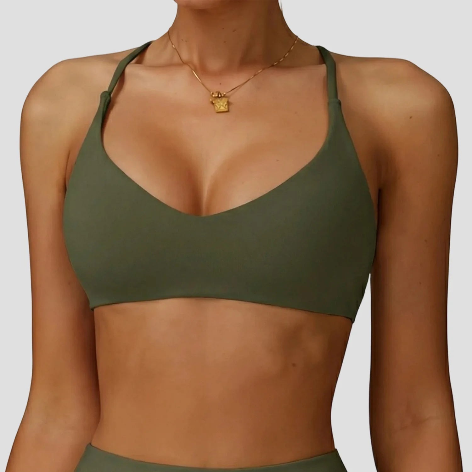 Women High Support Cross Back Push Up Sports Bra