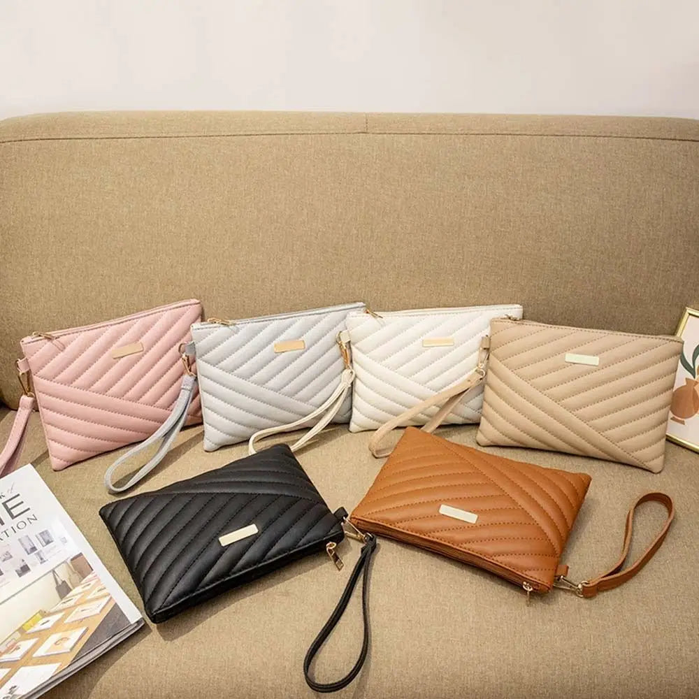 Leather Envelope Wristlet Clutch Wallet for Women