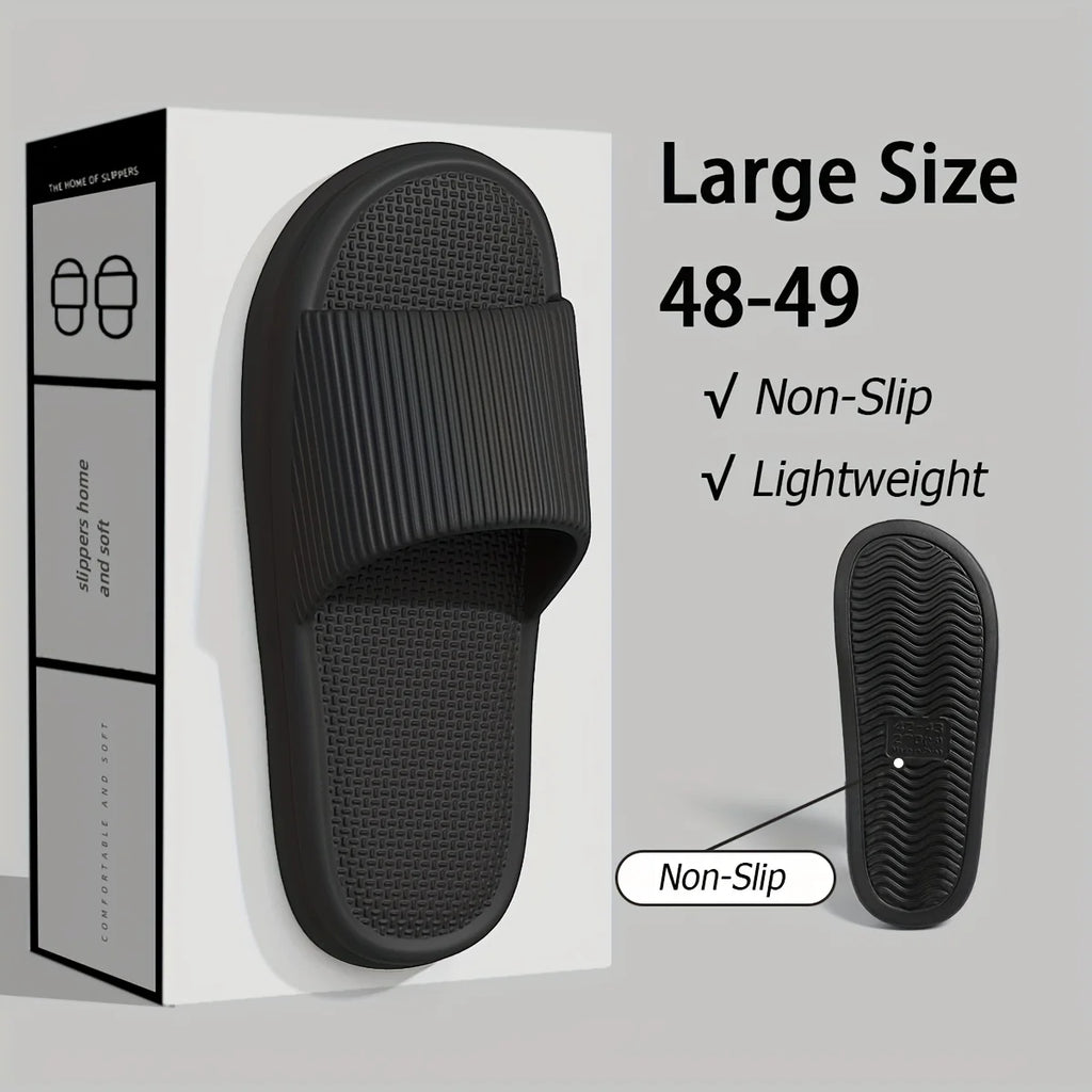 Men Summer Silent Slippers Indoor Home Bathroom Anti-Slip Soft EVA Sole Odor-Proof Sandals for Women Comfort Lightweight