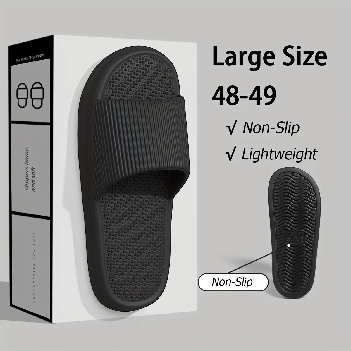Men Summer Silent Slippers Indoor Home Bathroom Anti-Slip Soft EVA Sole Odor-Proof Sandals for Women Comfort Lightweight