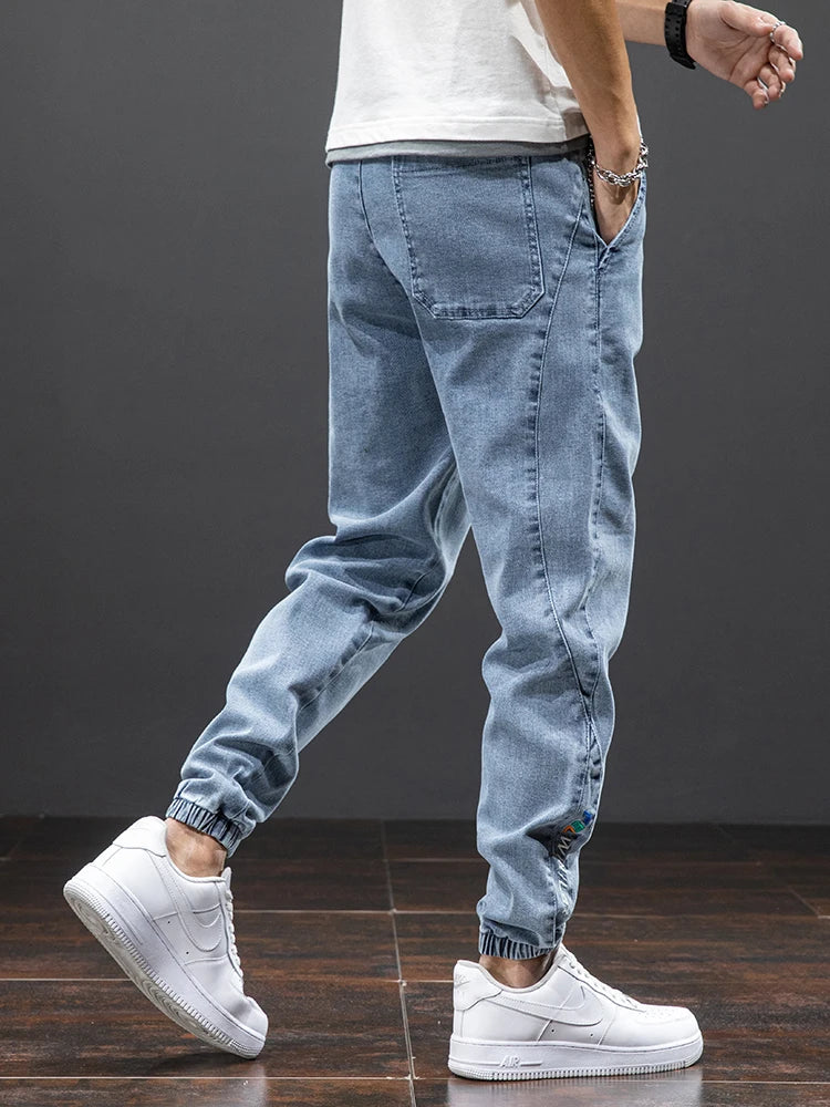 Men Baggy Cargo Denim Jogger Jeans