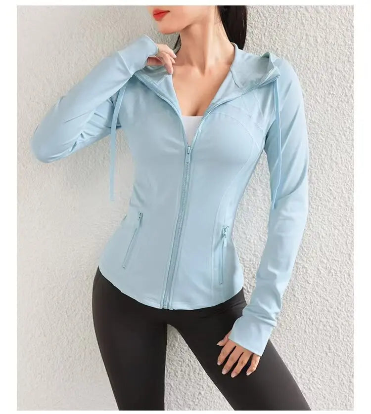 Women Long Sleeve Slim Fit Activewear Sweatshirt