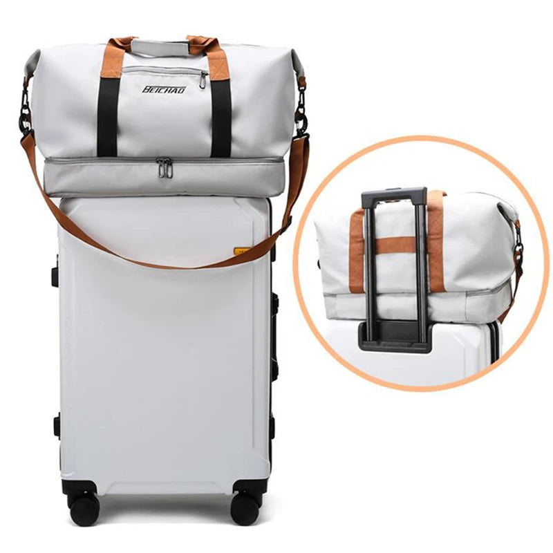 Large Capacity Waterproof Travel Bag with Dry Wet Separation