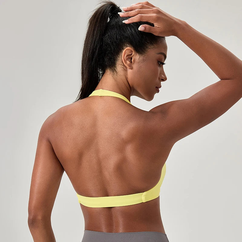 Women Halter Stylish Neck Sports Bra