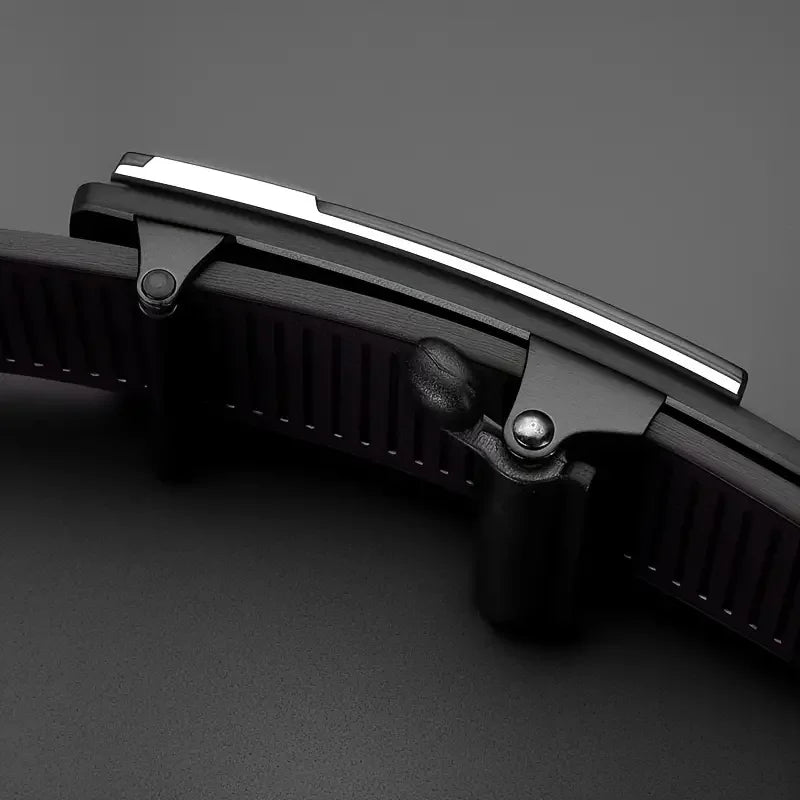 Men Genuine Leather Automatic Buckle Belt