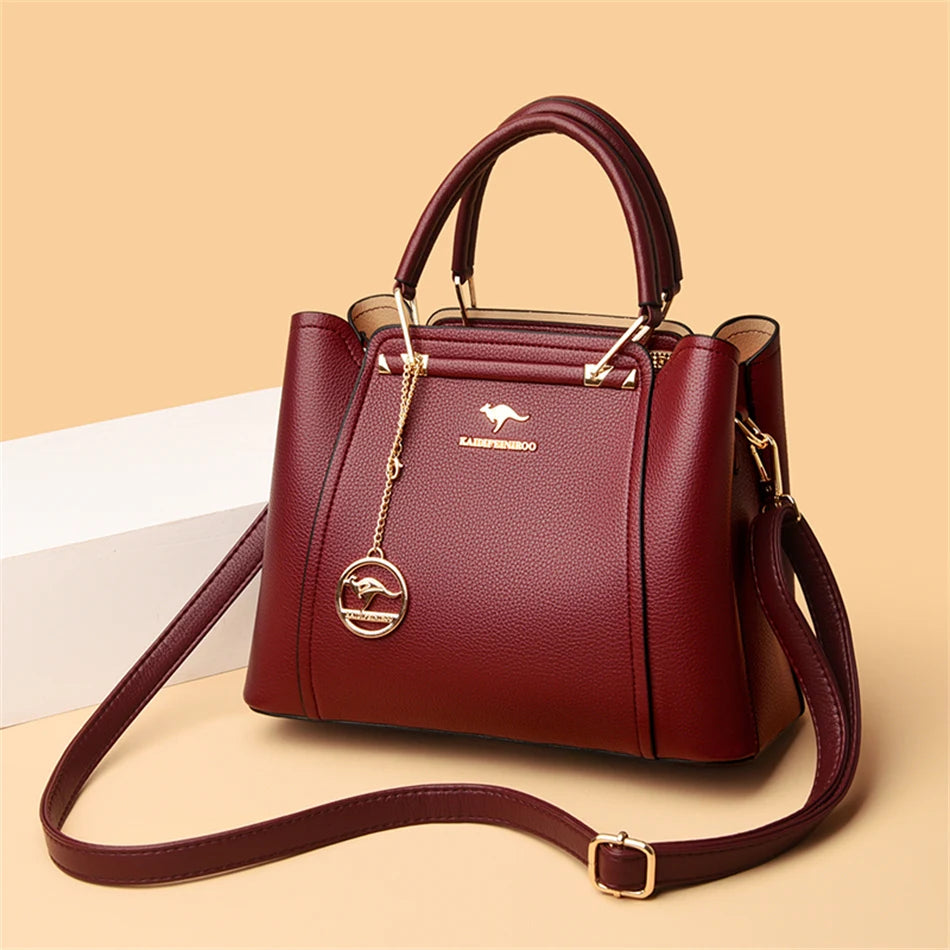 Large Capacity 3 Layer Crossbody Tote Bag for Women
