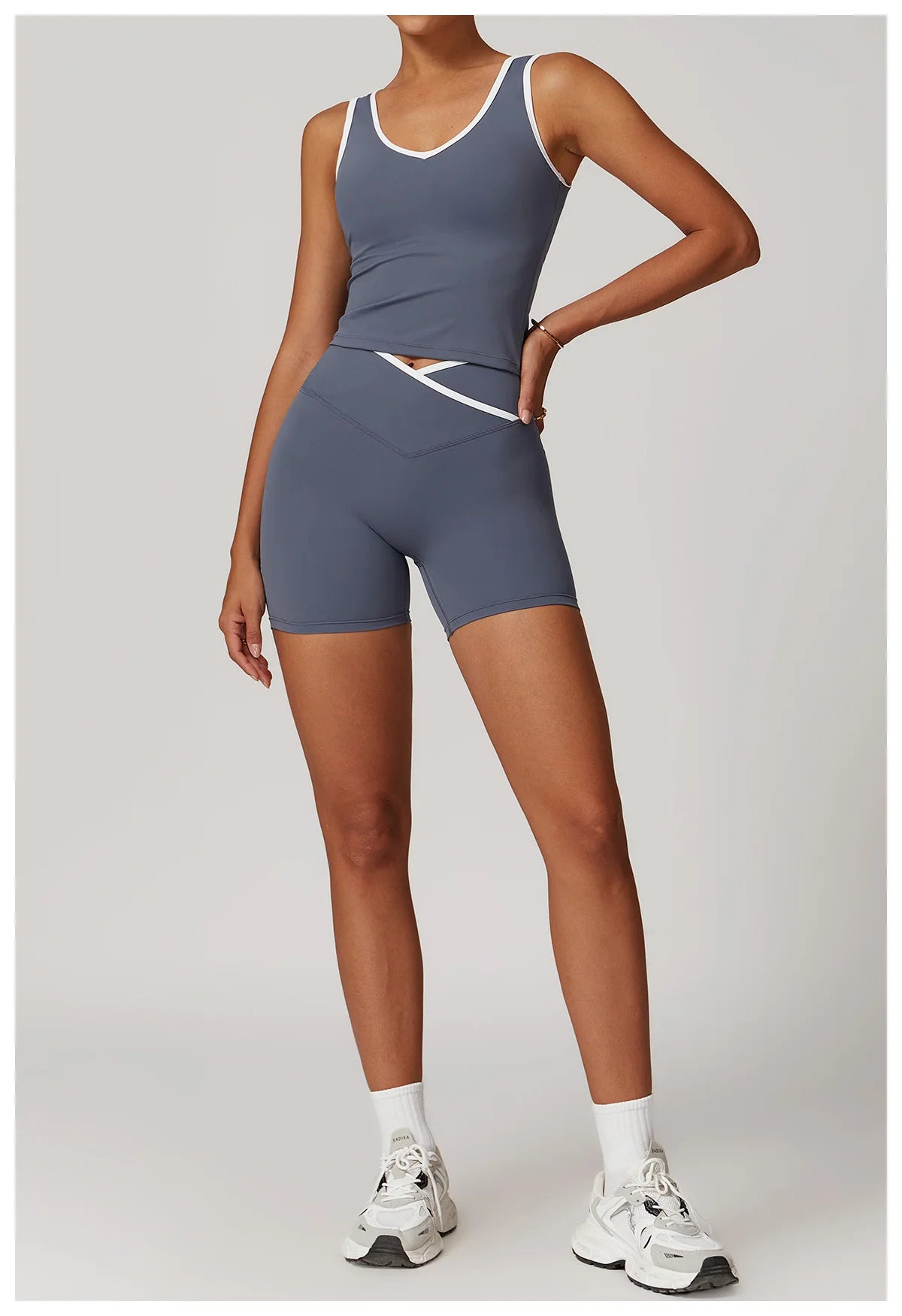 Women 2 Piece Yoga Set Sports Bra and Shorts Fitness Outfit