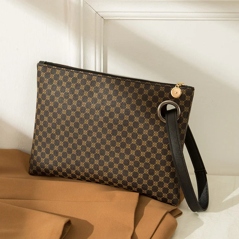 PU Leather Envelope Wristlet Clutch Wallet for Women