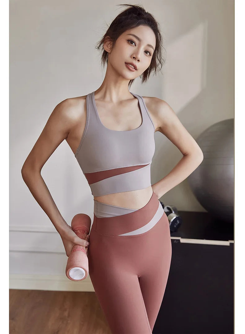 Women 2 Piece Yoga Set Sports Bra and Leggings Fitness Outfit