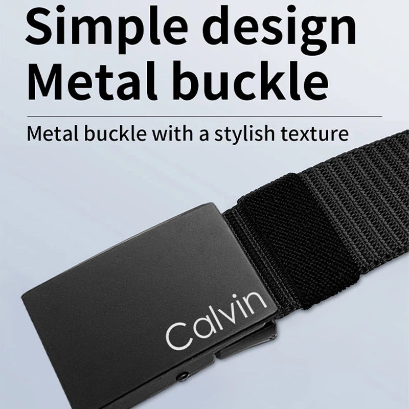 Men Fashion Automatic Buckle Casual Belt