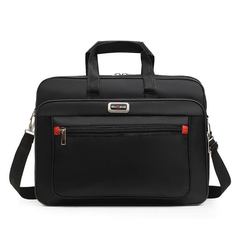 Large Capacity Business Briefcase Shoulder Bag for Men with Multiple Pockets