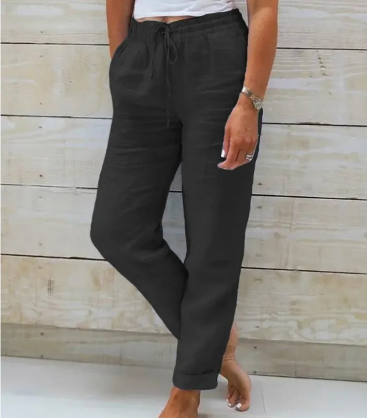 Cotton Linen Summer Pants for Women