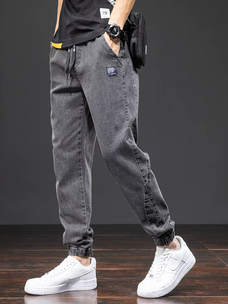 Men Baggy Cargo Denim Jogger Pants