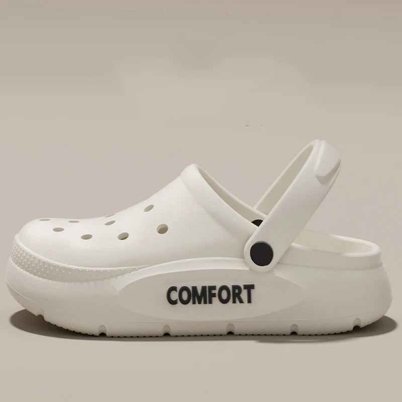 Men Covered Toe Thick Sole Slippers
