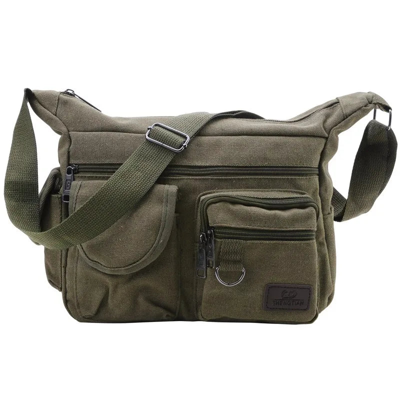 Large Capacity Canvas Crossbody Shoulder Bag for Men