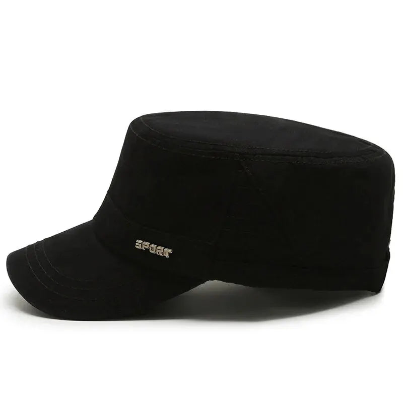 Men Casual Military Flat Cap Fashion Hat