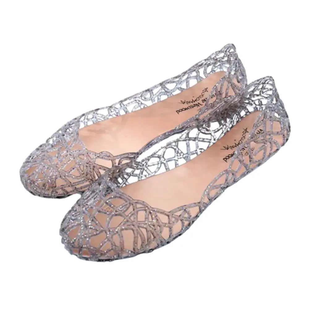 Women Clear Mouth Beach Jelly Flats