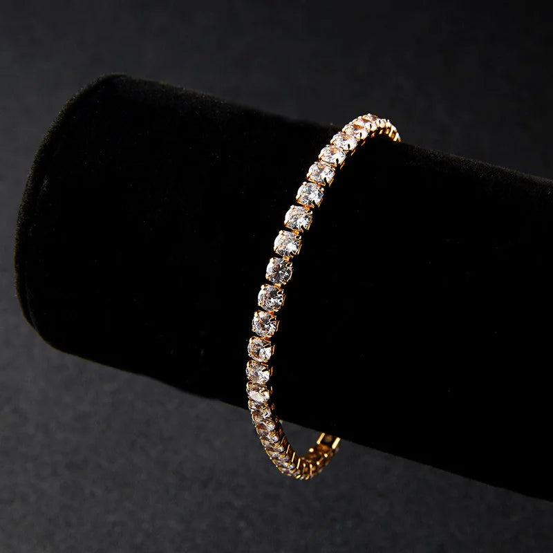 Women Crystal Elastic Chain Bracelet Wedding Jewelry