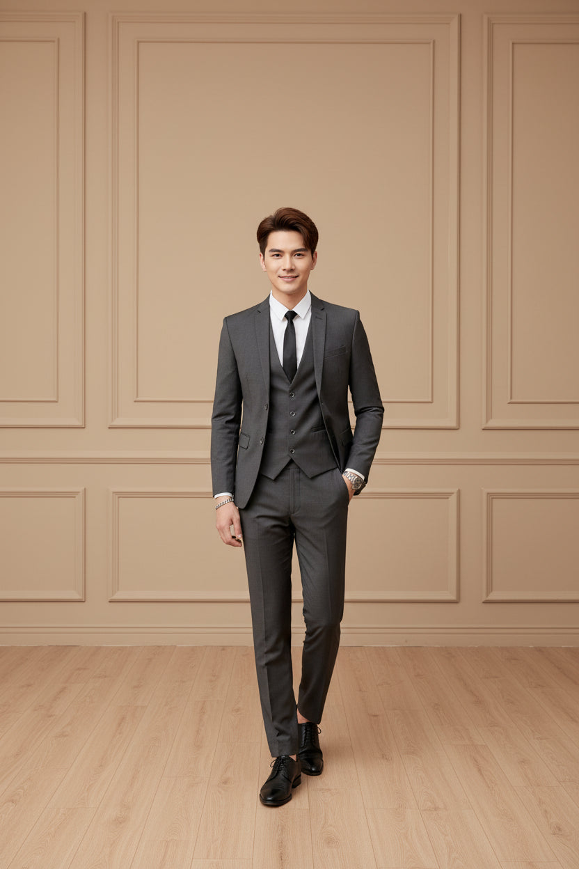 Men Slim Fit Business Suit Set
