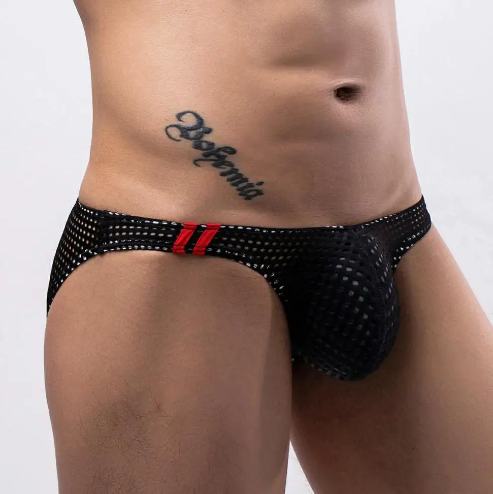 Breathable Mesh Low Rise Briefs Underwear for Men