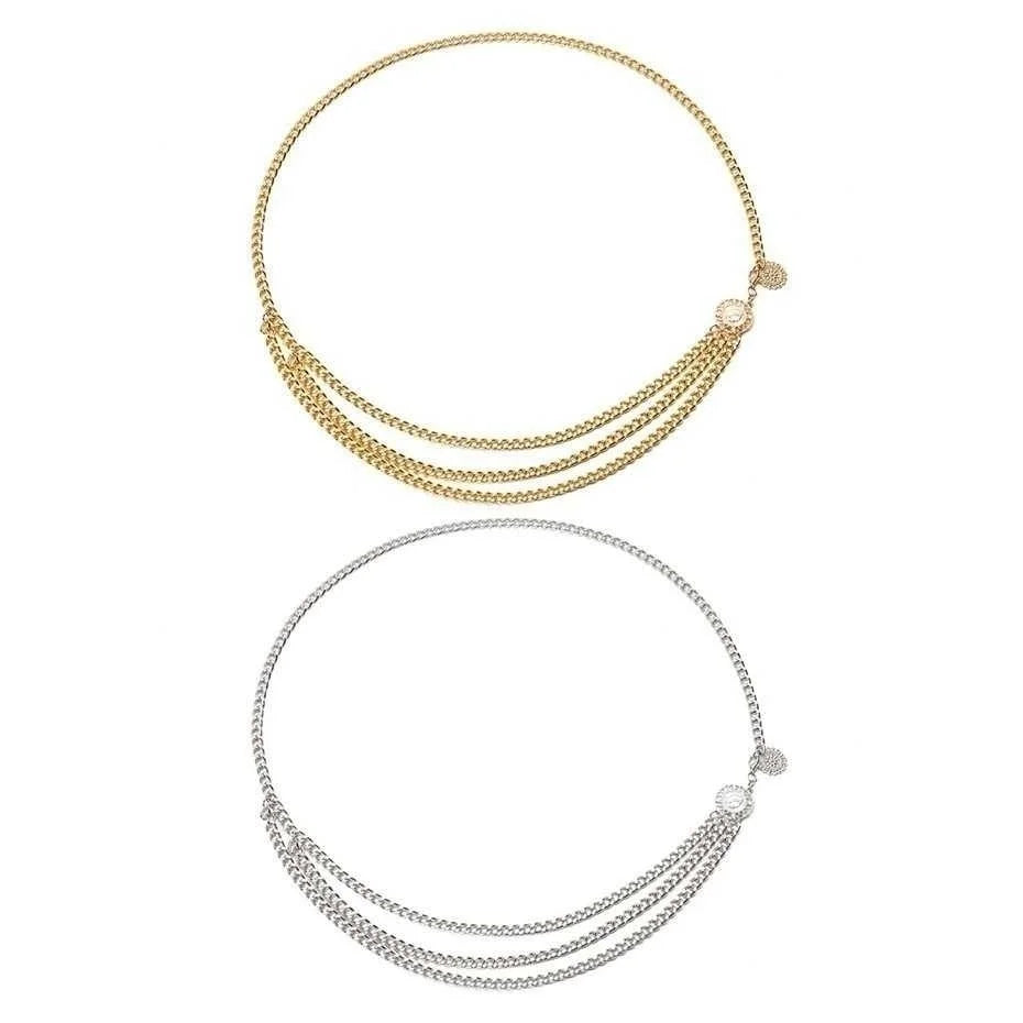 Women Multilayer Tassel Coin Waist Chain Body Jewelry