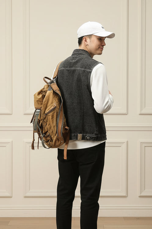 Men Denim Sleeveless Cowboy Vest