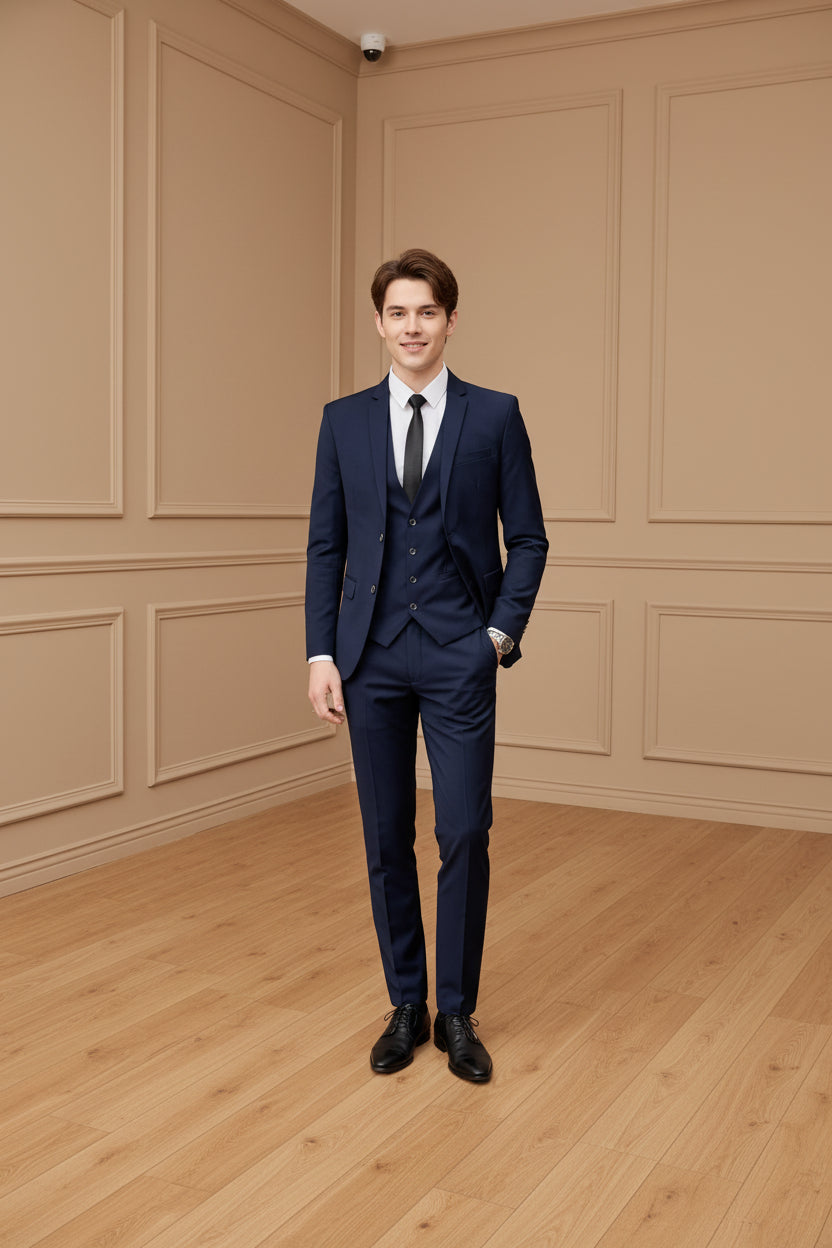 Men Slim Fit Business Suit Set