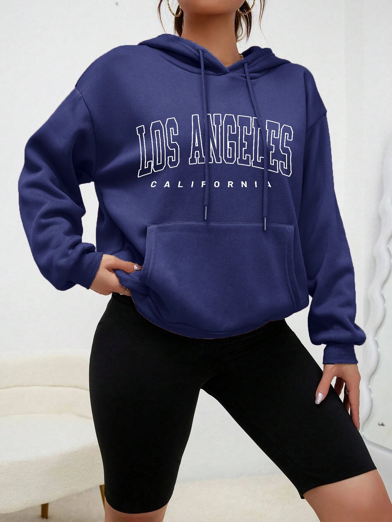 Women Los Angeles Graphic Hoodie Activewear Sweatshirt