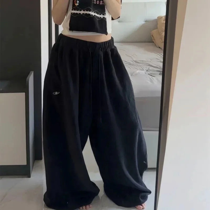 Women Retro Hip Hop Oversized Casual Sweatpants