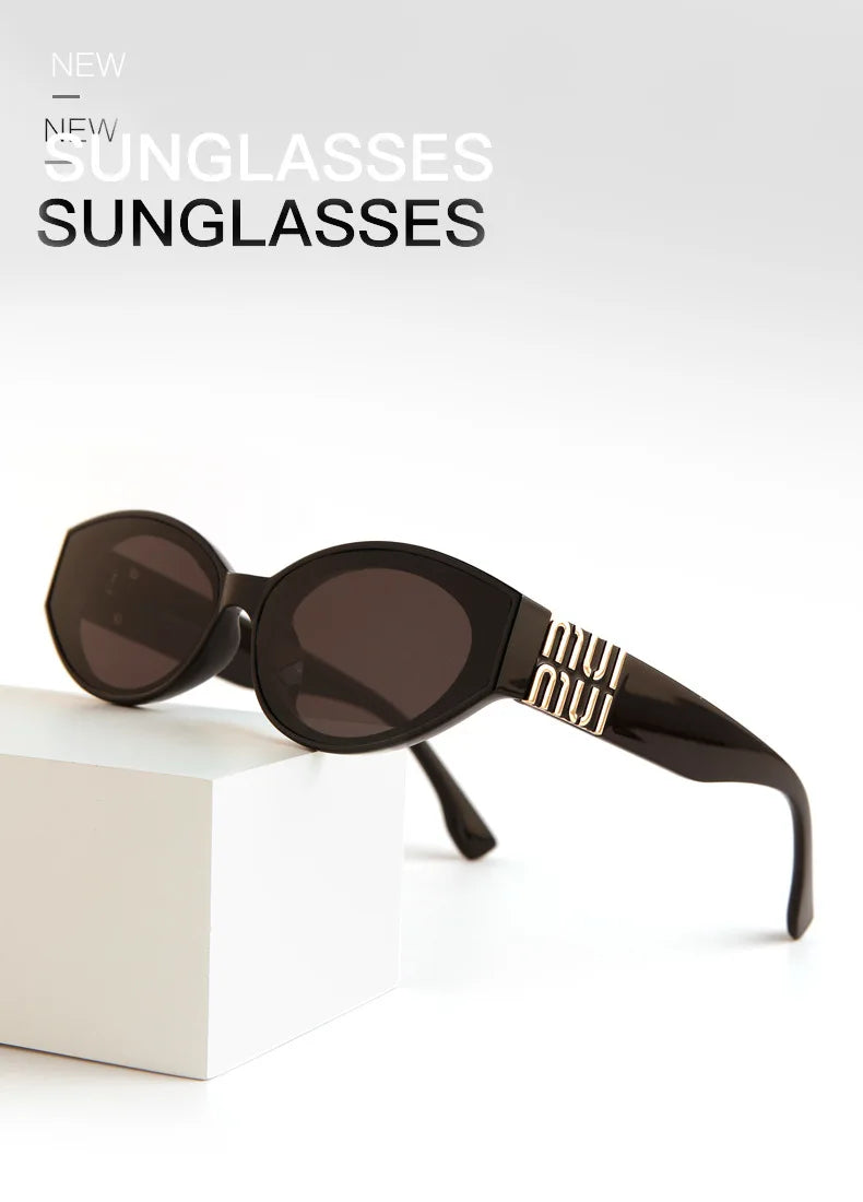 Women Luxury Oval UV400 Designer Fashion Sunglasses
