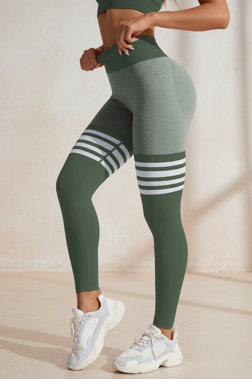 High Waist V Back Scrunch Yoga Leggings for Women