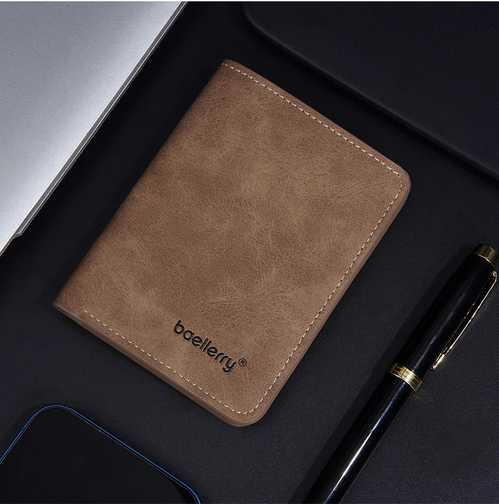 Baellerry PU Leather Minimalist Money Clip Wallet for Men