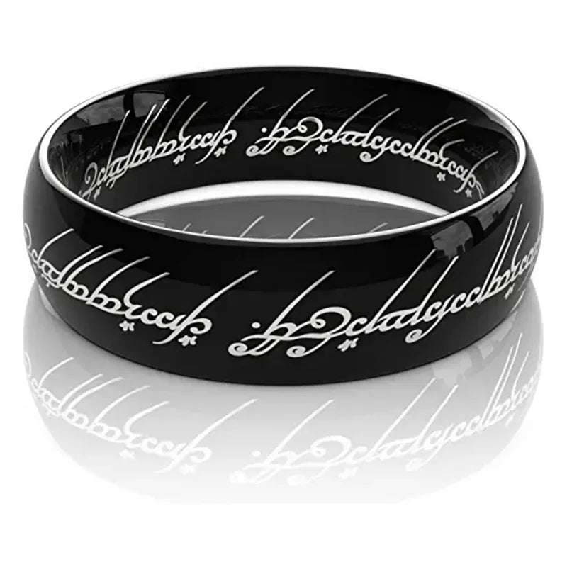 Men Stainless Steel Laser Engraving Exquisite Ring