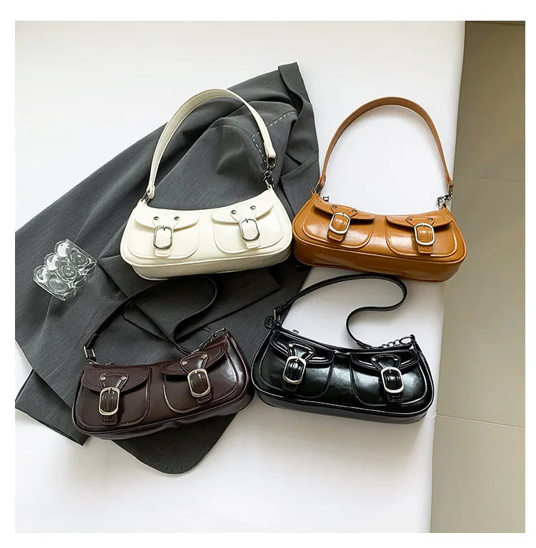 Women's shoulder bag fashion commuting armpit bag personality trendy cool scooter bag small senior sense shoulder crossbody bag
