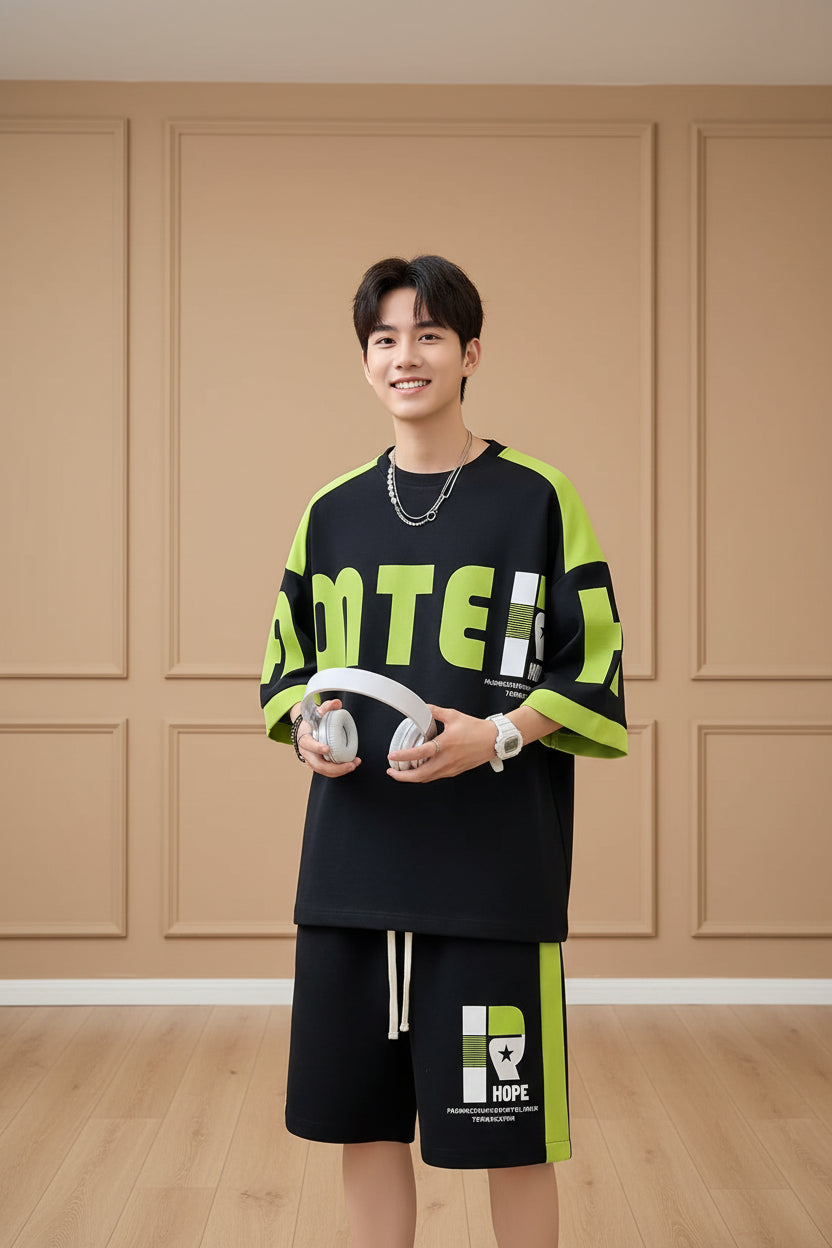 Men Lightweight Sports Shorts Set