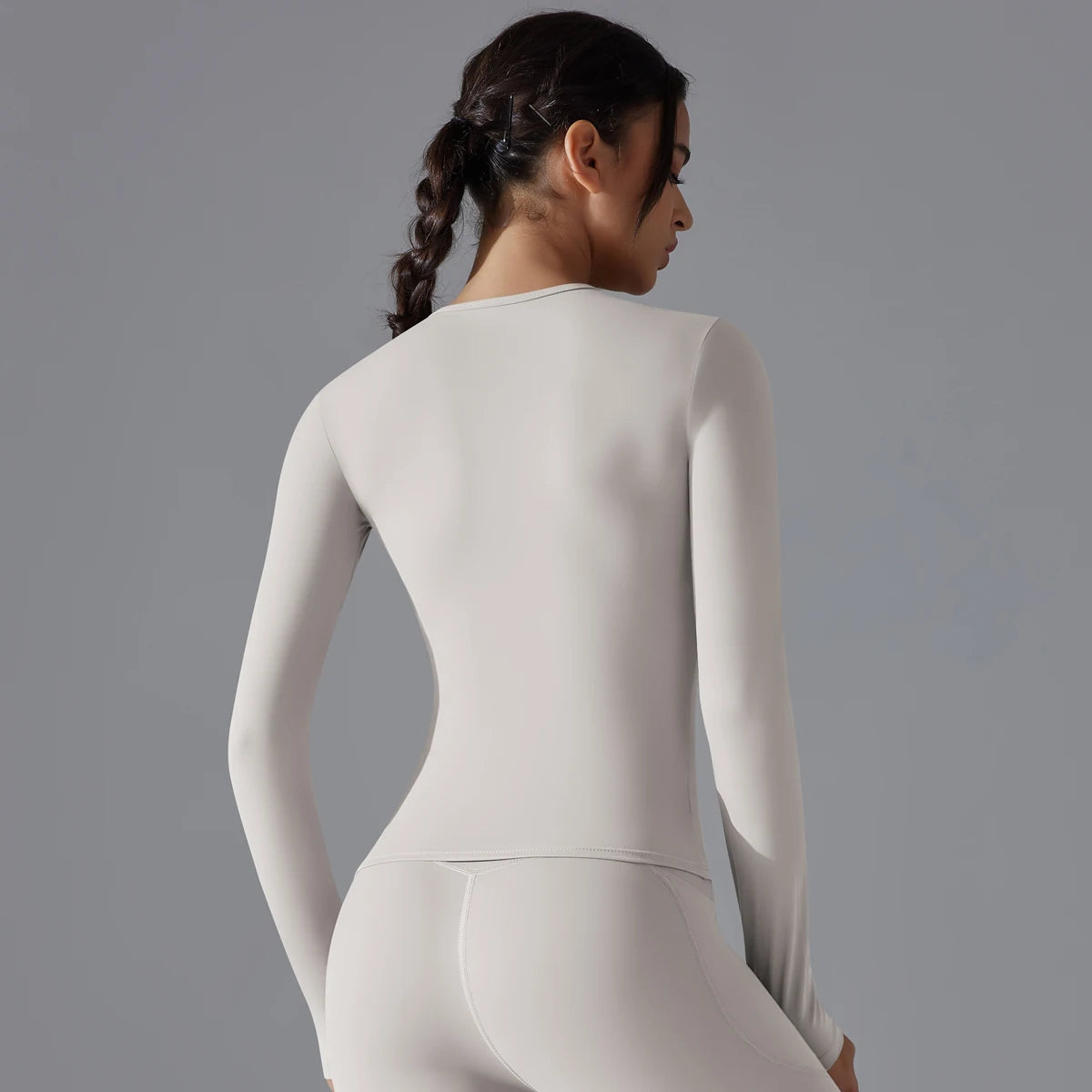 Women Long Sleeve Dry Fit Breathable Fitness Top