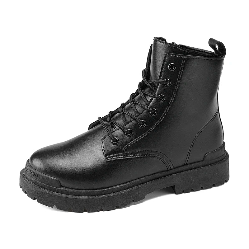 Men's Leather Boots Four Seasons Outdoor Casual Hiking Boots Retro Fashion Work Boots Thick Bottom Ankle Boots Anti-slip 2024