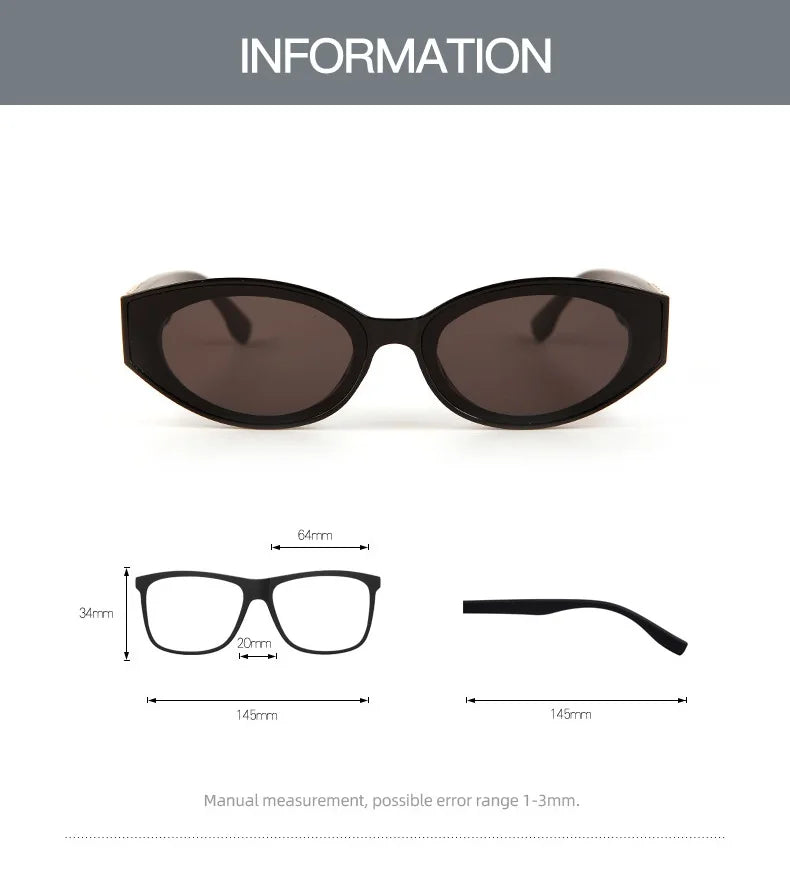 Women Luxury Oval UV400 Designer Fashion Sunglasses