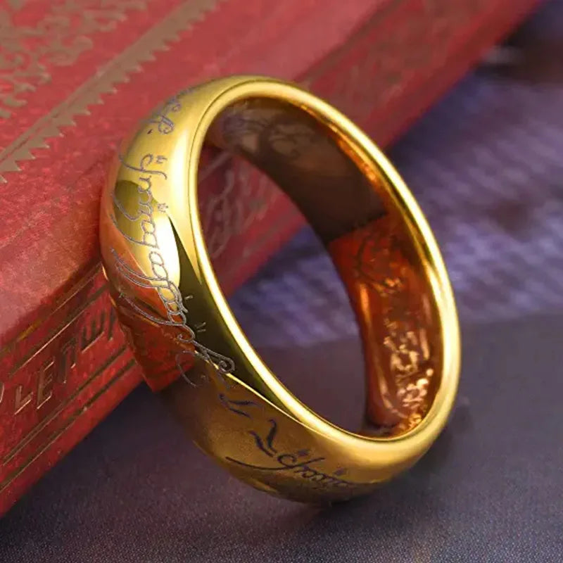 Men Stainless Steel Laser Engraving Exquisite Ring