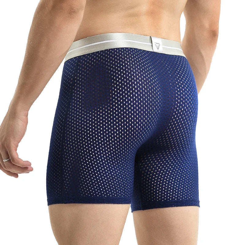 Ice Silk Loose Sports Boxer Shorts for Men