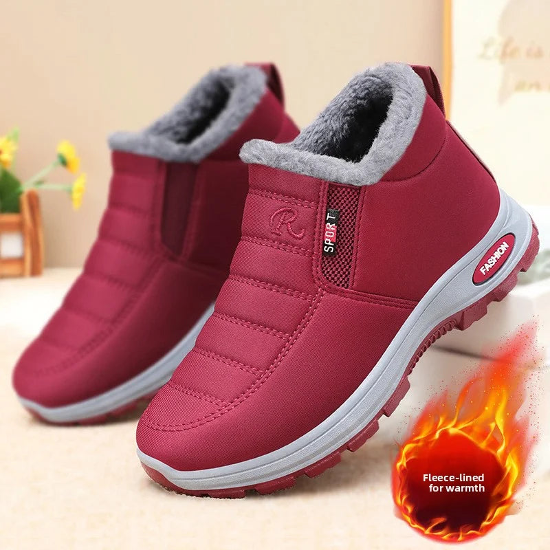 Women Plush Waterproof Snow Boots Winter Shoes