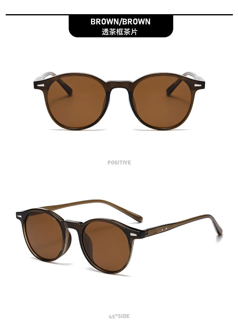 Women Vintage Round Oval UV400 Fashion Sunglasses
