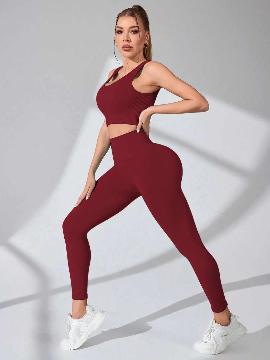 Women Seamless Yoga Set Sports Bra and Leggings Gym Outfit