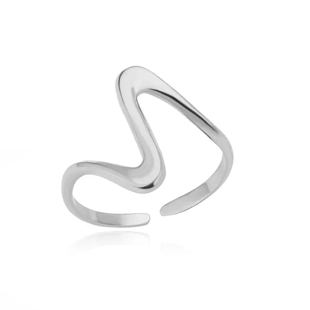 Women Stainless Steel Open Ring Waterproof Fashion Jewelry