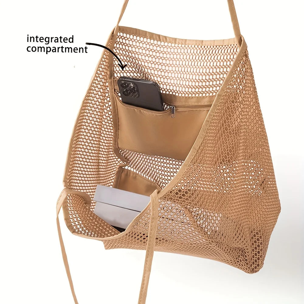 Large Capacity Beach Tote Shoulder Bag for Women