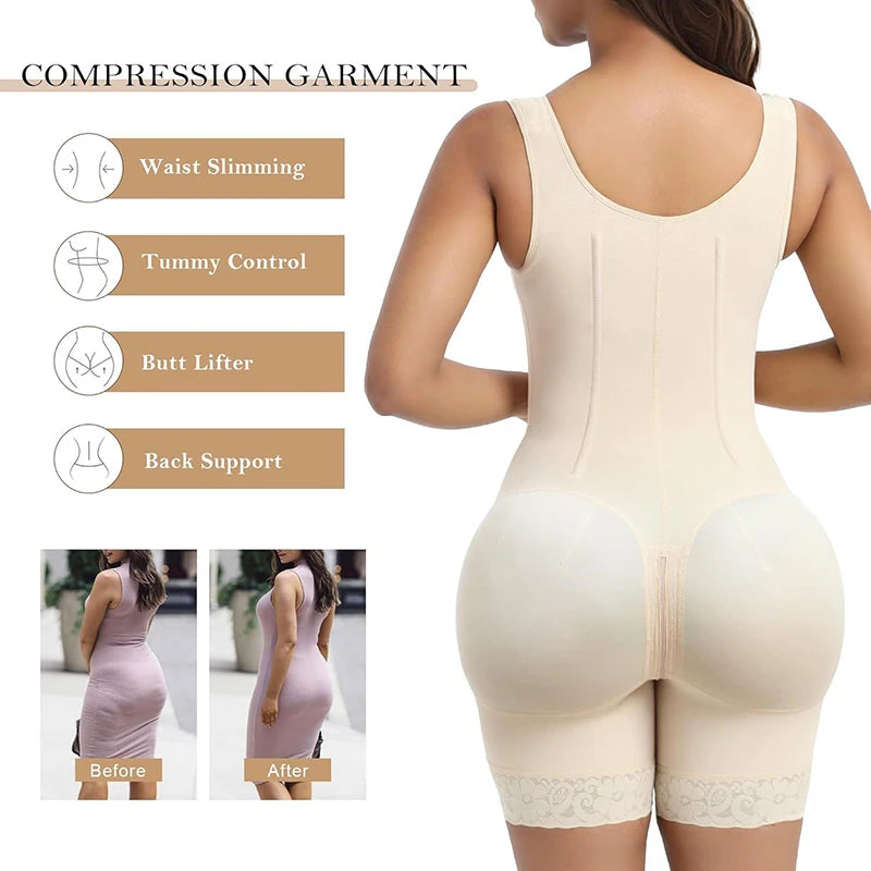 Tummy Control Butt Lifter Shapewear Bodysuit for Women